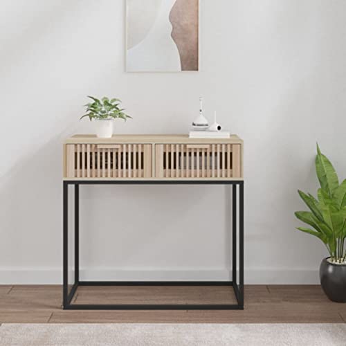 FENLAX Konsolentisch mit Schublade 80x30x75 cm Sideboard Konsolentisch mit Ablagen Beistelltisch mit Schublade Telefontisch Holz Couchtisch Flurtisch Kiefernholz&Eisen Braun FENLAX Konsolentisch mit Schublade 80x30x75 cm Sideboard Konsolentisch mit Ablagen Beistelltisch mit Schublade Telefontisch Holz Couchtisch Flurtisch Kiefernholz&Eisen Braun von FENLAX