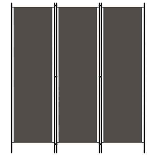 FENLAX Paravent Raumteiler Anthrazit 150x180 cm Freistehender Praktischer Multifunktional Trennwand Wohnzimmer Klappdesign Room Divider Platz zu Sparen Dekorative Sichtschutz Indoor von FENLAX