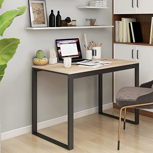 FENLAX Schreibtisch Büro Schwarz und Eiche-Optik 110x60x73cm Holzwerkstoff Stilvolles Design Raumdekor Arbeitstisch Robuster Rahmen Homeoffice Arbeitsbereich Arbeitszimmer FENLAX Schreibtisch Büro Schwarz und Eiche-Optik 110x60x73cm Holzwerkstoff Stilvolles Design Raumdekor Arbeitstisch Robuster Rahmen Homeoffice Arbeitsbereich Arbeitszimmer von FENLAX