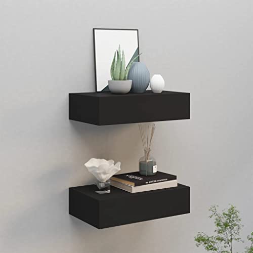 FENLAX Schubladenregal 40x23,5x10 cm 2 Pcs MDF, Metall Schwarz Wandschrank Mit Schublade Mit Schublade Wandregal Mit Schubladen Hängeschublade Wohnwand FENLAX Schubladenregal 40x23,5x10 cm 2 Pcs MDF, Metall Schwarz Wandschrank Mit Schublade Mit Schublade Wandregal Mit Schubladen Hängeschublade Wohnwand von FENLAX