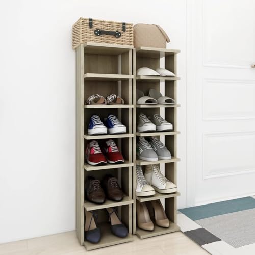 FENLAX Schuhschrank aus Holzwerkstoff 27,5x27x102cm 2 Pcs Sonoma-Eiche Schuhschrank Holz Kommode für Schuhe Schrank für Schuhe Schmales Schuhregal Hoch Schuhregal Holz Schmal Elegante Hochschrank FENLAX Schuhschrank aus Holzwerkstoff 27,5x27x102cm 2 Pcs Sonoma-Eiche Schuhschrank Holz Kommode für Schuhe Schrank für Schuhe Schmales Schuhregal Hoch Schuhregal Holz Schmal Elegante Hochschrank von FENLAX