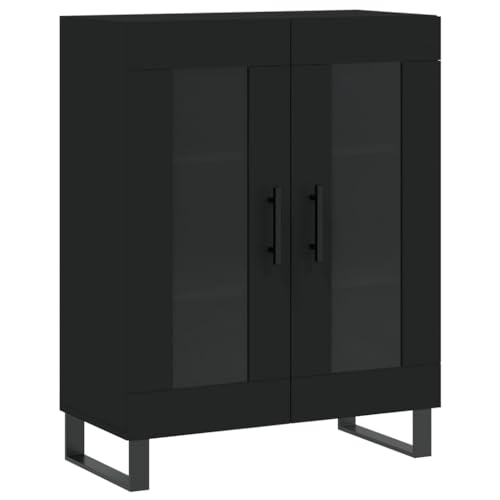 FENLAX Sideboard Kommode Schlafzimmer Chest of Drawers Bedroom Kommoden Flur Schrank Aufbewahrungsschrank 69,5x34x90 cm Schwarz von FENLAX