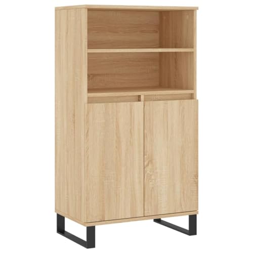 FENLAX Sideboard Kommode Schlafzimmer Seidbord Wohnzimmer Chest of Drawers Bedroom Kommoden Flur Kleiderschränke 60x36x110 cm Sonoma-Eiche von FENLAX