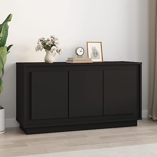 FENLAX Sideboard Kommode Wohnzimmer Sideboard Flur Komodenschrank Für Schlafzimmer Buffetschrank Aufbewahrungsschrank 102x35x55 cm Schwarz FENLAX Sideboard Kommode Wohnzimmer Sideboard Flur Komodenschrank Für Schlafzimmer Buffetschrank Aufbewahrungsschrank 102x35x55 cm Schwarz von FENLAX