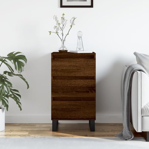 FENLAX Sideboard Kommode Wohnzimmer Sideboard Flur Komodenschrank Für Schlafzimmer Buffetschrank Highboard 40x35x70 cm Braun Eichen-Optik von FENLAX