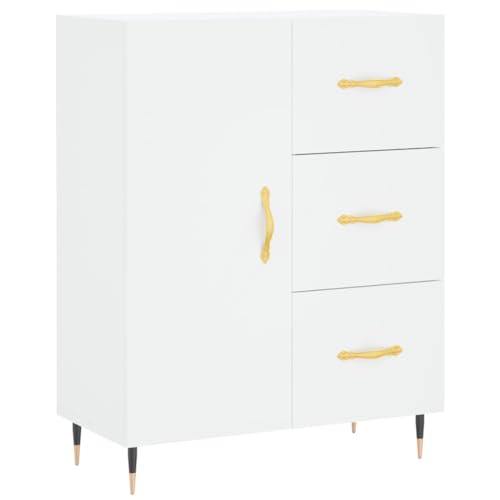 FENLAX Sideboard Kommode Wohnzimmer Sideboard Flur Komodenschrank Für Schlafzimmer Wäschekommode69,5x34x90 cm Weiß von FENLAX