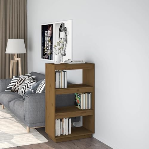 FENLAX Standregal Bücherregal aus Holz mit 3 Geräumigen Fächern Büroregal Aufbewahrungsregal Seitenschrank Hochregal Raumteiler Reichlich Stauraum Honigbraun 60x35x103 cm FENLAX Standregal Bücherregal aus Holz mit 3 Geräumigen Fächern Büroregal Aufbewahrungsregal Seitenschrank Hochregal Raumteiler Reichlich Stauraum Honigbraun 60x35x103 cm von FENLAX