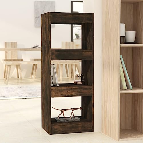 FENLAX Standregal Bücherregal aus Holz mit 3 Geräumigen Fächern Büroregal Aufbewahrungsregal Seitenschrank Hochregal Raumteiler Reichlich Stauraum Räuchereiche 40x30x103 cm FENLAX Standregal Bücherregal aus Holz mit 3 Geräumigen Fächern Büroregal Aufbewahrungsregal Seitenschrank Hochregal Raumteiler Reichlich Stauraum Räuchereiche 40x30x103 cm von FENLAX