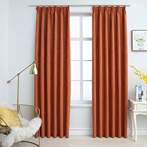FENLAX Verdunkelungsvorhänge 2 STK. Rostbraun 140x245cm Gardinen Verdunkelnd Wohnzimmer Schlafzimmer Heimbüro 2er Set Modern Privatsphäre Schützen FENLAX Verdunkelungsvorhänge 2 STK. Rostbraun 140x245cm Gardinen Verdunkelnd Wohnzimmer Schlafzimmer Heimbüro 2er Set Modern Privatsphäre Schützen von FENLAX