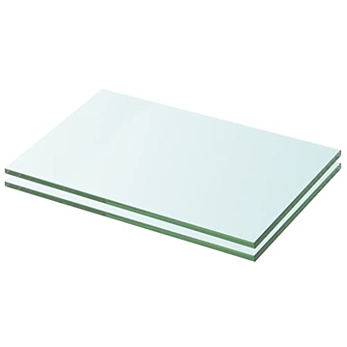 FENLAX Wandregal Regalboden aus Transparentem Glas 2 STK. Multifunktionale Glasregalboden Inneneinrichtung Platzsparendes Design 20x25x0,8 cm von FENLAX
