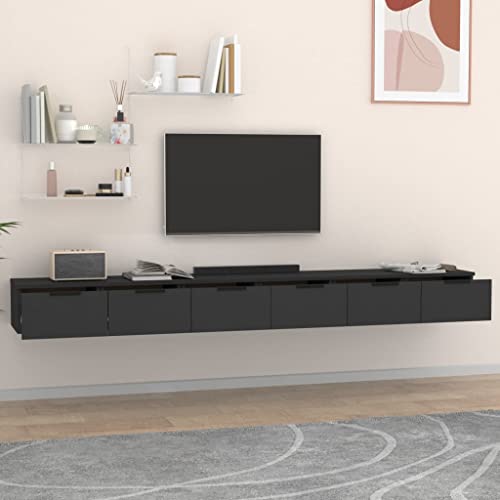 FENLAX Wandschrank 2 Pcs 102x30x20 cm Holzwerkstoff Schwarz Wandboard Mit Schublade Schweberegal Mit Schublade Wandregal Mit Schubladen Hängeschublade Wohnwand Modern Hängeschrank FENLAX Wandschrank 2 Pcs 102x30x20 cm Holzwerkstoff Schwarz Wandboard Mit Schublade Schweberegal Mit Schublade Wandregal Mit Schubladen Hängeschublade Wohnwand Modern Hängeschrank von FENLAX