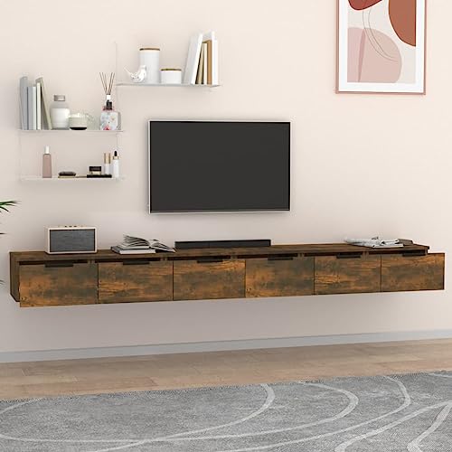 FENLAX Wandschrank 2 Pcs 102x30x20 cm Räuchereiche Wandboard Mit Schublade Schweberegal Mit Schublade Wandregal Mit Schubladen Hängeschublade Wohnwand Modern Hängeschrank FENLAX Wandschrank 2 Pcs 102x30x20 cm Räuchereiche Wandboard Mit Schublade Schweberegal Mit Schublade Wandregal Mit Schubladen Hängeschublade Wohnwand Modern Hängeschrank von FENLAX