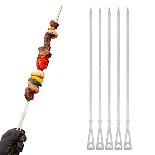 FENNEK Grillspieße lang | 6 Stück mit Aufbewahrungstasche | Grillzubehör aus Edelstahl | Made in Germany von FENNEK