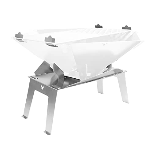 FENNEK Hexagon Stand UP Hitzeschutz | aus 100% Edelstahl | für Camping, Vanlife, Angeln oder den Garten von FENNEK