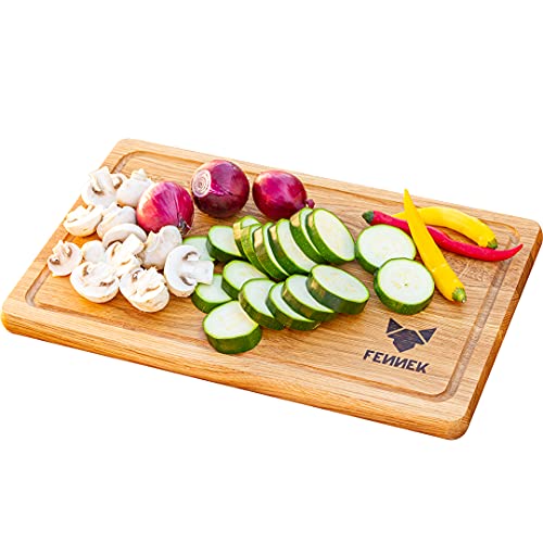 FENNEK Schneidebrett, Frühstücksbrett XL | 40 x 25 cm | aus EICHE | mit Leinöl behandelt | Ideal zum Kochen, Grillen uvm FENNEK Schneidebrett, Frühstücksbrett XL | 40 x 25 cm | aus EICHE | mit Leinöl behandelt | Ideal zum Kochen, Grillen uvm von FENNEK