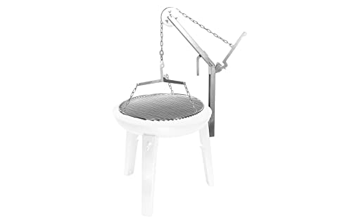 Schwenkgrill Erweiterung für FENNEK Feuerschale Allround | mit massivem Grillrost Ø 56 cm | demontierbar | aus 100% Edelstahl | Made in Germany von FENNEK