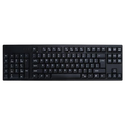 FENOHREFE Linkshänder-Tastatur für Business und Büro, ergonomisches Design, integrierter Ziffernblock, USB-Hub, komfortable Bedienung, Plug-and-Use-Tastatur von FENOHREFE