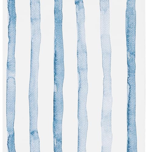 FENTIS Blau Gestreift Selbstklebende Tapete Vinyl Klebefolie für Küche Wohnzimmer Decor Tapete Selbstklebend Möbelfolie Selbstklebend für Schlafzimmer Bad Deko Wandsticker 44.5x300cm von FENTIS