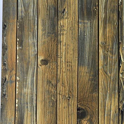 FENTIS Braune Holztapete Klebefolie Möbel Selbstklebende Tapete Vinyl Tapeten Möbelfolie Selbstklebend Klebefolie Holzoptik Wandfliesen Selbstklebend für deko Küche Wohnzimmer 44,5x1000cm von FENTIS