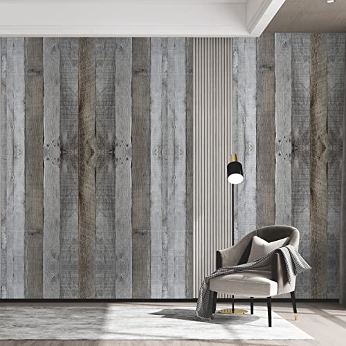 FENTIS Grau und Braun Holz Selbstklebende Tapete Rustikal Abziehen und Aufkleben Kontaktpapier Selbstklebendes Plastik Vinyl-Folie Abnehmbar Wasserdicht Rolle für Schlafzimmer Badezimmer 44.5x500cm FENTIS Grau und Braun Holz Selbstklebende Tapete Rustikal Abziehen und Aufkleben Kontaktpapier Selbstklebendes Plastik Vinyl-Folie Abnehmbar Wasserdicht Rolle für Schlafzimmer Badezimmer 44.5x500cm von FENTIS