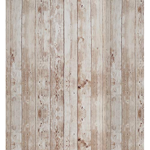 FENTIS Braun Selbstklebende Tapete Klebefolie Holzoptik für Küche Wood Vinyl Klebefolie Folie Wandsticker Möbelfolie Holzoptik für Wohnzimmer Badezimmer Deko 45x500cm von FENTIS