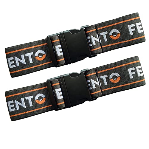 FENTO ORIGINAL Clip-Elastikbänder für Fento Original Knieschoner- Austauschbar und verstellbar - 2 Clip-Elastikbänder pro Set von FENTO