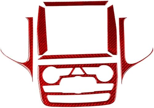 Zentralsteuerung, Innenausstattung für Jeep Grand Cherokee 2011–2020, dekorative Abdeckung für Zentralsteuerung, Auto-Innenzubehör, B-Carbon Red von FENVY