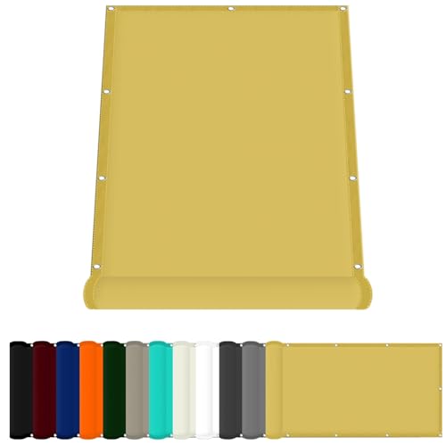 Gartenüberdachung 80 x 350 cm Wasserdicht Rechteckig Sonnensegel Rechteckig Uv-Schutz-Polyestergewebe mit Seil Schattenspender für Patio Außenbereich Und Camping, Creme Farben Gartenüberdachung 80 x 350 cm Wasserdicht Rechteckig Sonnensegel Rechteckig Uv-Schutz-Polyestergewebe mit Seil Schattenspender für Patio Außenbereich Und Camping, Creme Farben von FENYIGE
