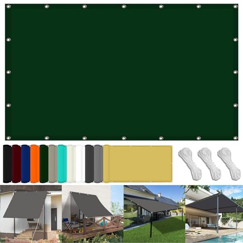 Sonnenschutznetz 140 x 400 cm Wasserdicht Quadratisch Sonnensegel Quadrat Uv-Schutz-Polyestergewebe mit Seil Ideal für Schwimmbäder Partys Und Outdoor-Aktivitäten, Dunkelgrün Sonnenschutznetz 140 x 400 cm Wasserdicht Quadratisch Sonnensegel Quadrat Uv-Schutz-Polyestergewebe mit Seil Ideal für Schwimmbäder Partys Und Outdoor-Aktivitäten, Dunkelgrün von FENYIGE