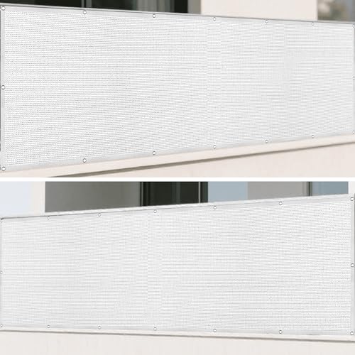 Sonnensegel Rechteckig 406 x 411 cm Rechteckig Atmungsaktiv 98% UV Schutz Garten Schattierungsnetz Quadrat inkl Befestigungsseile für Außenbereich Garten, Weiß Sonnensegel Rechteckig 406 x 411 cm Rechteckig Atmungsaktiv 98% UV Schutz Garten Schattierungsnetz Quadrat inkl Befestigungsseile für Außenbereich Garten, Weiß von FENYIGE