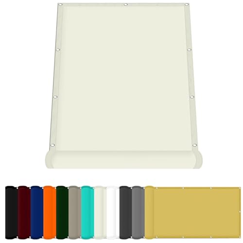 Sonnensegel Schattenspender 85 x 450 cm PES Windschutz Sonnensegel Balkon Uv-Schutz-Polyestergewebe mit Seil Ideal für Schwimmbäder Partys Und Outdoor-Aktivitäten, Elfenbein Sonnensegel Schattenspender 85 x 450 cm PES Windschutz Sonnensegel Balkon Uv-Schutz-Polyestergewebe mit Seil Ideal für Schwimmbäder Partys Und Outdoor-Aktivitäten, Elfenbein von FENYIGE