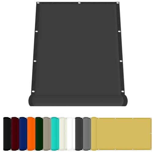 Sun Segel Sonnensegel 70 x 450 cm Windschutz Rechteck Sonnensegel Balkon Uv-Schutz-Polyestergewebe mit Seil Beschattungsnetz für Pool Schwimmbad Und Gewächshaus, Dunkelgrau von FENYIGE
