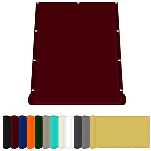 Sun Segel Sonnensegel 75 x 200 cm PES Windschutz Sonnensegel Balkon Uv-Schutz-Polyestergewebe mit Seil Schattenspender für Patio Außenbereich Und Camping, Weinrot Sun Segel Sonnensegel 75 x 200 cm PES Windschutz Sonnensegel Balkon Uv-Schutz-Polyestergewebe mit Seil Schattenspender für Patio Außenbereich Und Camping, Weinrot von FENYIGE