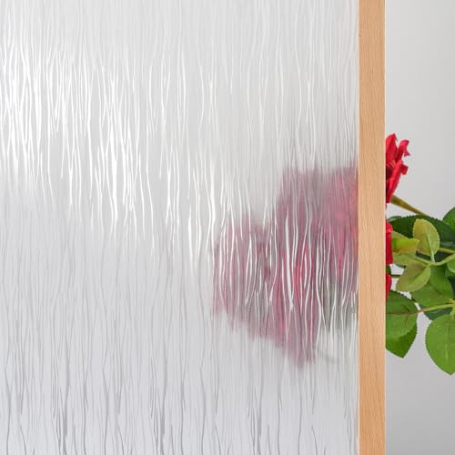 FEOMOS Flares Wasser Fensterfolie Dekor Fensterfolie Sichtschutz Verschönert Glas Folie Selbstklebend Dekorfolie für Büro Wohnzimmer 90cm x 200cm von FEOMOS