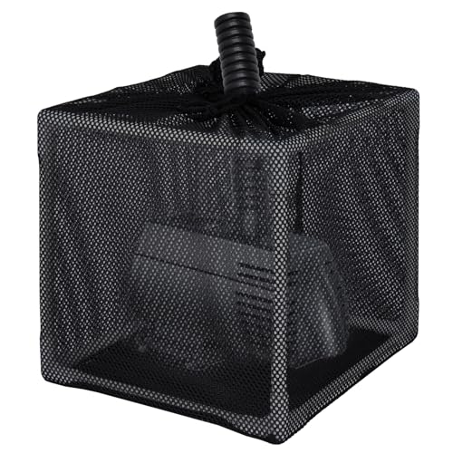 FEOXSHAL Pond-Filterbox, verstopfungshemmende Teichfilter für Außenbecken mit Nylon-Mediengitter, Wasserpumpenschutzsack mit Verschlussbändel (25CM) von FEOXSHAL