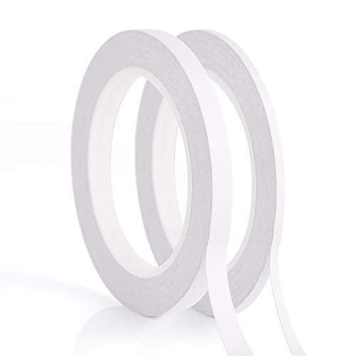 FEPITO 2 Rollen selbstklebendes doppelseitiges Klebeband für Büro / Handwerk / Nähen, 35 m pro Rolle (Breite: 5 mm / 9 mm) von FEPITO