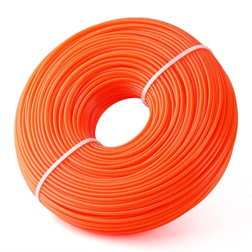 FEPITO Mähfaden rund orange 2,4 mm x 96 m Trimmerfaden Freischneider Faden von FEPITO