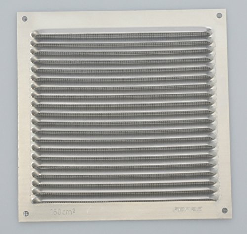 Wetterschutzgitter Aluminium eckig flach 100 x 100 mm Lüftungsgitter mit Fliegendraht Wetterschutzgitter Aluminium eckig flach 100 x 100 mm Lüftungsgitter mit Fliegendraht von FEPRE