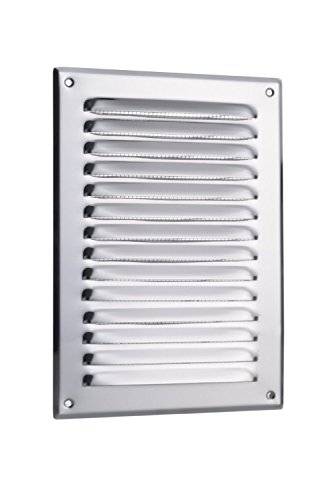 Wetterschutzgitter Edelstahl poliert 165 x 235 mm Lüftungsgitter von FEPRE