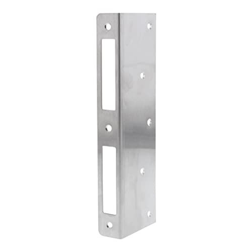 FEPS Lock Universal Reparaturschließblech FE-RS001 für Zimmertüren Schließblech Edelstahl gebürstet Winkelschließblech rechts/links verwendbar von FEPS