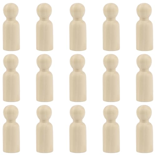 FERCAISH 15 Stück DIY Holzfiguren zum Bemalen, Spielfiguren Holz, Figurenkegel Puppen, Basteln Holzkegel, für Weihnachten Geburtstag Hochzeit Dekoration FERCAISH 15 Stück DIY Holzfiguren zum Bemalen, Spielfiguren Holz, Figurenkegel Puppen, Basteln Holzkegel, für Weihnachten Geburtstag Hochzeit Dekoration von FERCAISH