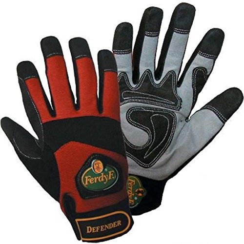FERDYF. Mechanics Power 1910-8 Clarino -Kunstleder Montagehandschuh Größe (Handschuhe): 8, M EN 3 Schwarz-Rot von FERDYF