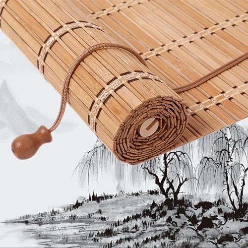 Bambus Rollo 40-170cm Breit Bambus Raffrollo Innen/außen-bambusrollo bambusrollo aussenbereich Sichtschutz Bambusrollo für Teehaus/Restaurant/Garten/Balkon,Anpassbar-A-WxH:90X120CM/36X47in Bambus Rollo 40-170cm Breit Bambus Raffrollo Innen/außen-bambusrollo bambusrollo aussenbereich Sichtschutz Bambusrollo für Teehaus/Restaurant/Garten/Balkon,Anpassbar-A-WxH:90X120CM/36X47in von FERFXN