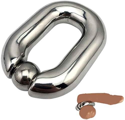 Hodenstrecker Magnetisch Schwer Hodengewicht Edelstahl Penisring/Hodenringe/Keuschheitsgürtel Ring Ballstretcher zur Verzögerung Ejakulation Fetisch Folter SM Extrem Bondage Sexspielzeug für Männer von FERFXN