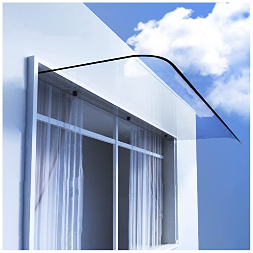 Transparentes Türvordach, Türüberdachung, Regenschutz, unsichtbares gebogenes Fenster, Türvordach, UV-beständig, Veranda, Markise, Schutz, für Terrasse, Vorder- und Rückseite, Haus, 50 x 260 cm von FERFXN