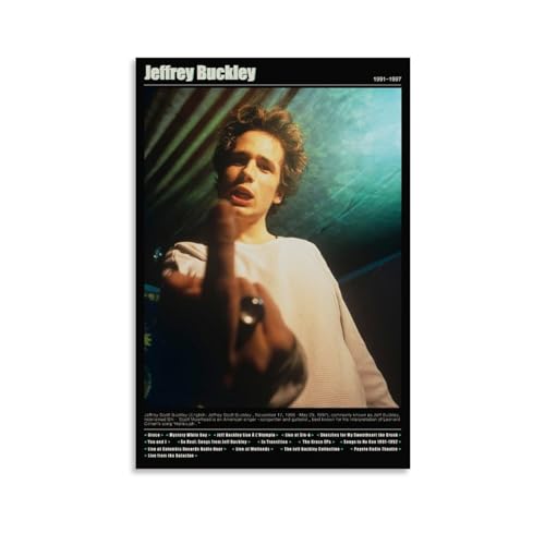 FERKAP Jeff Buckley Poster, Rock-Sänger-Poster, Sänger-Poster, Retro-Poster für Schlafzimmer, Poster für Zimmer, ästhetisch, 30 x 45 cm, ungerahmt, Stil 4 von FERKAP