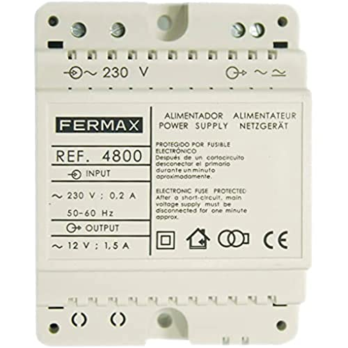 Fermax 4800 Netzgerät, DIN4, 230 VAC / 12 VAC, 1,5 A, 50 - 60 MHz von FERMAX