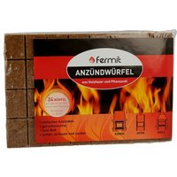 Anzündwürfel aus Holzfaser & Pflanzenöl für Ofen Kamin Grill - 24 Würfel - Fermit von FERMIT