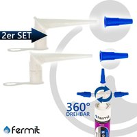 Fermit - Kartuschenspitze, 360 Grad drehbar, 90° knickbar, wieder verschließbar, 2er Set - 16033 von FERMIT