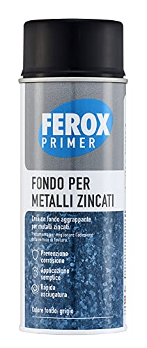 FEROX Verzinkter Metallgrund, 400 ml, grundiert für Innen- und Außenflächen, schnelle Trocknung, lange Haltbarkeit FEROX Verzinkter Metallgrund, 400 ml, grundiert für Innen- und Außenflächen, schnelle Trocknung, lange Haltbarkeit von FEROX